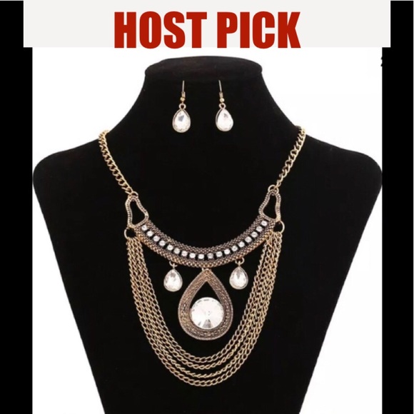 🔥GORGEOUS Chain Statement Necklace Set🔥➖NWT🏷 - Picture 2 of 12